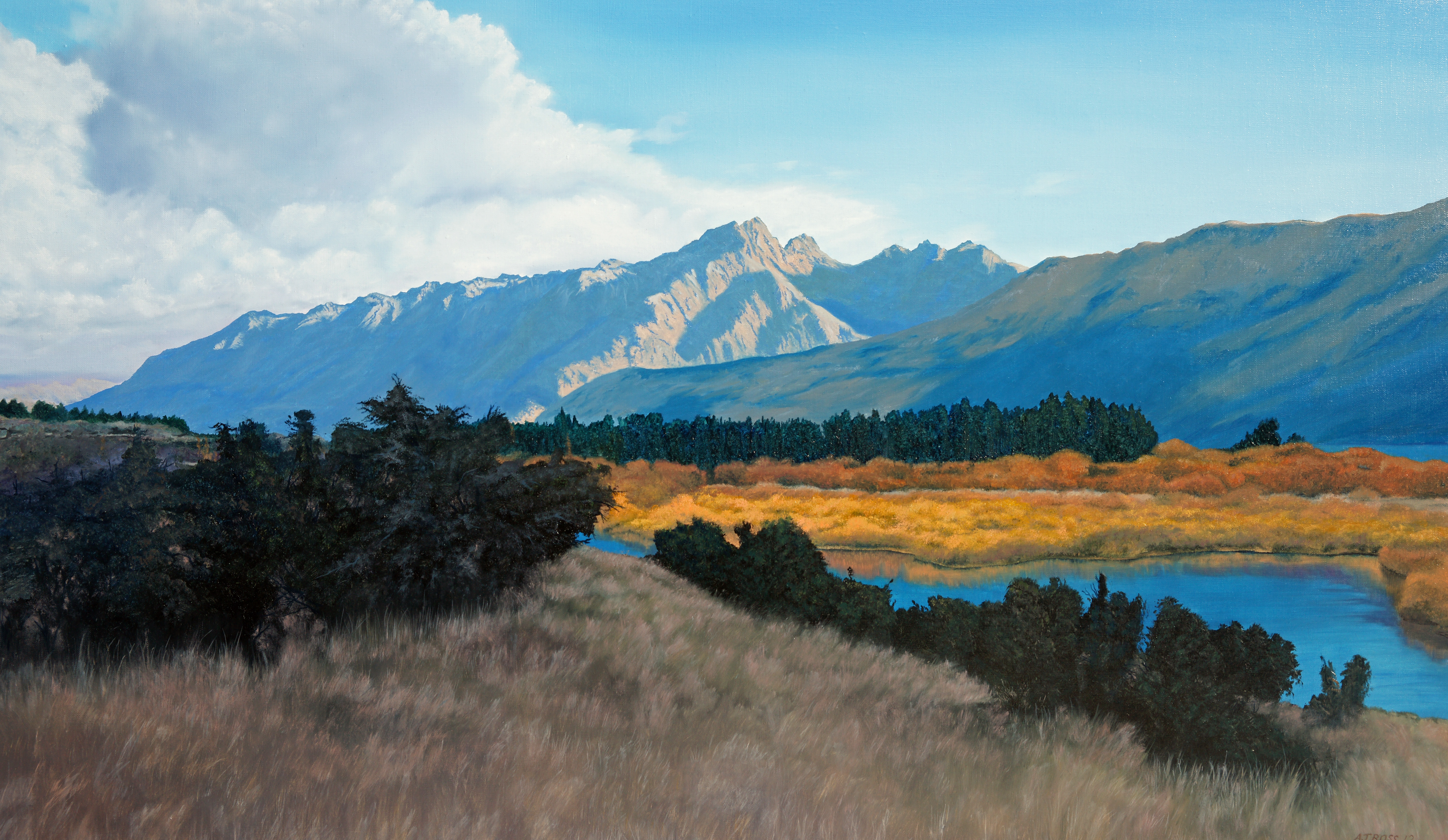 Evening Light Glenorchy Lagoon Andrew Ross